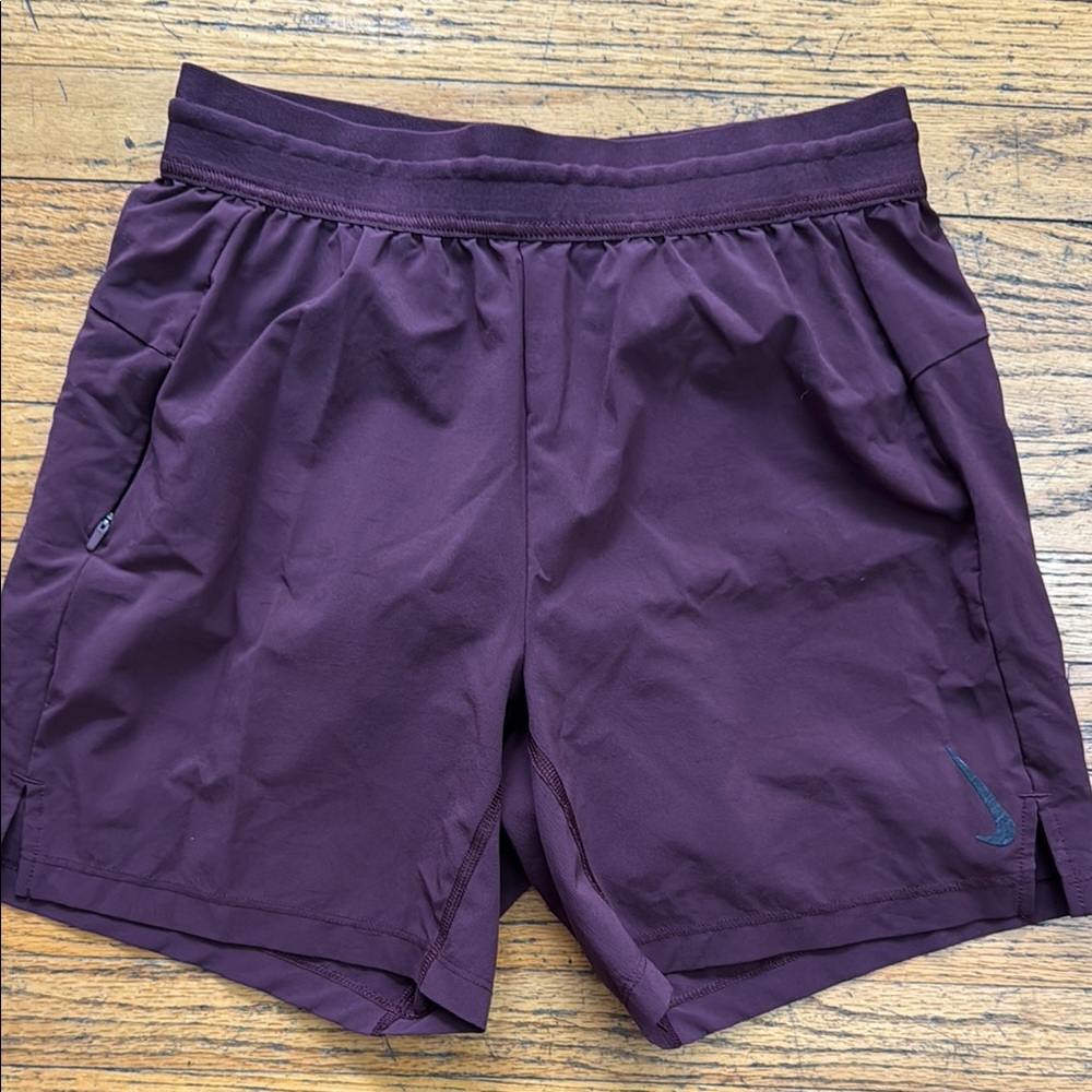 Nike Yoga Men's Maroon Athletic Shorts